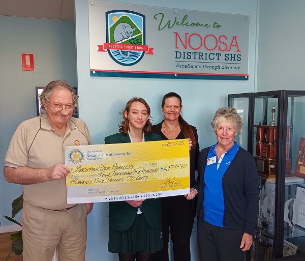 Sleep Rough Cheque Presentation