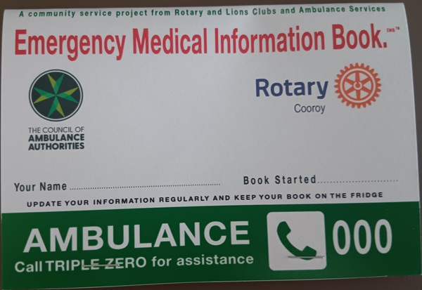 Emergency Medical Information Book